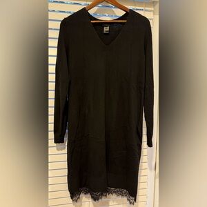 Women's Black Long Sleeve Dress